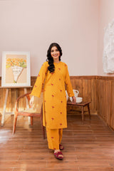 Exclusive Winter 2024 - 2-Piece Embroidered Dhanak Unstitched Suit