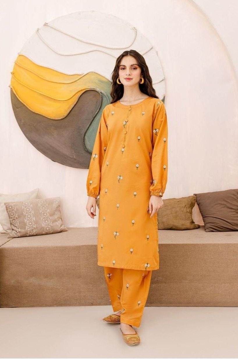 Exclusive Winter 2024 - 2-Piece Embroidered Dhanak Unstitched Suit