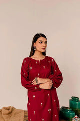 Exclusive Winter 2024 - 2-Piece Embroidered Dhanak Unstitched Suit